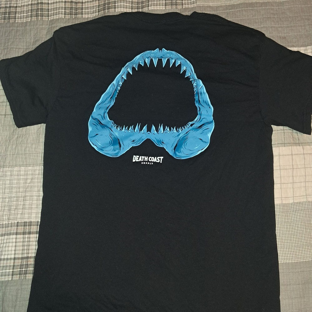 Black Tee with Blue Graphic